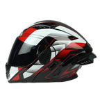 CASCO ABATIBLE ROJO / BLANCO