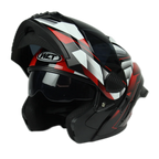CASCO ABATIBLE ROJO / BLANCO